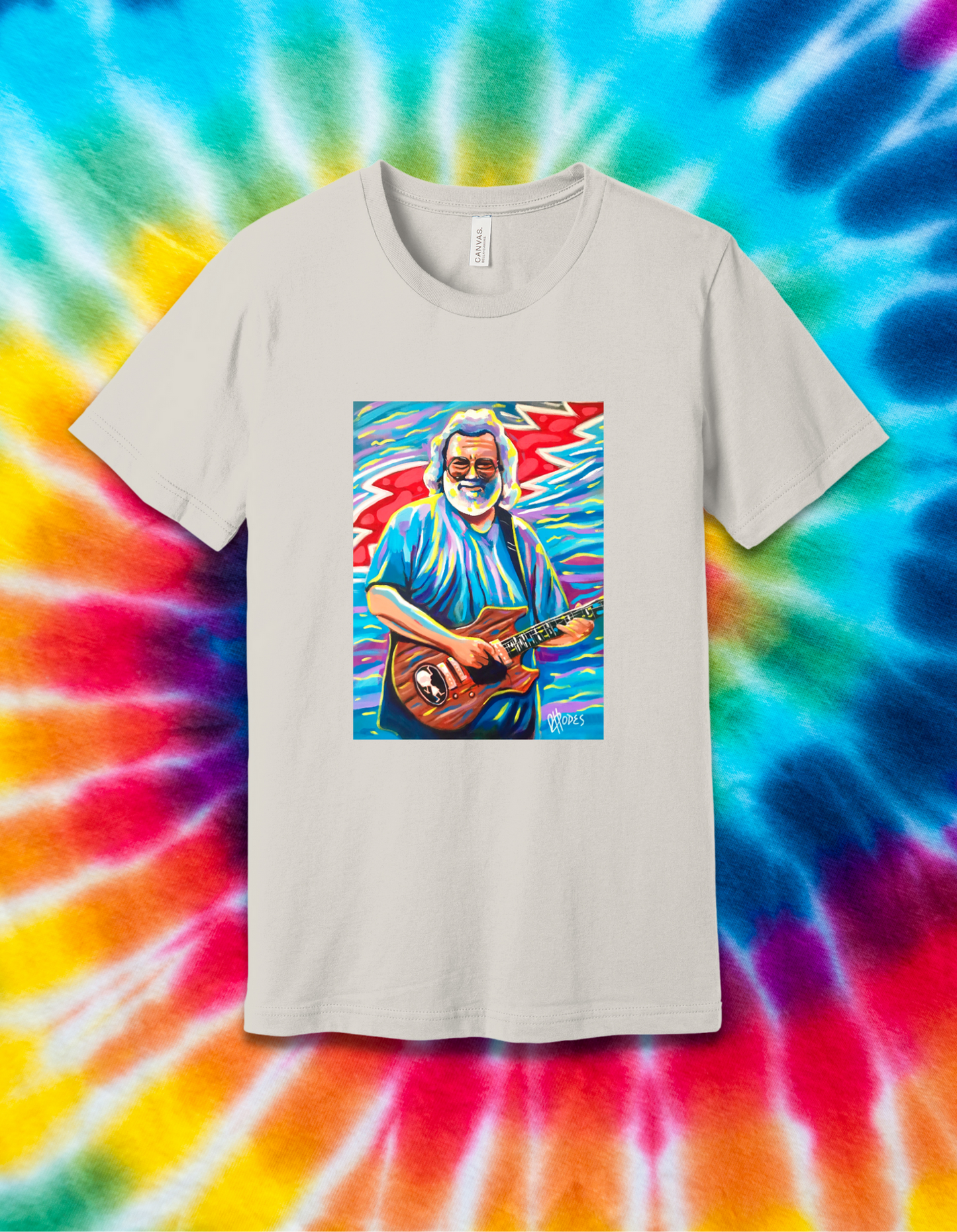 Jerry Garcia Painting "He's Gone" Lot T-Shirt - Billy Hodes Grateful Dead Artist Collection