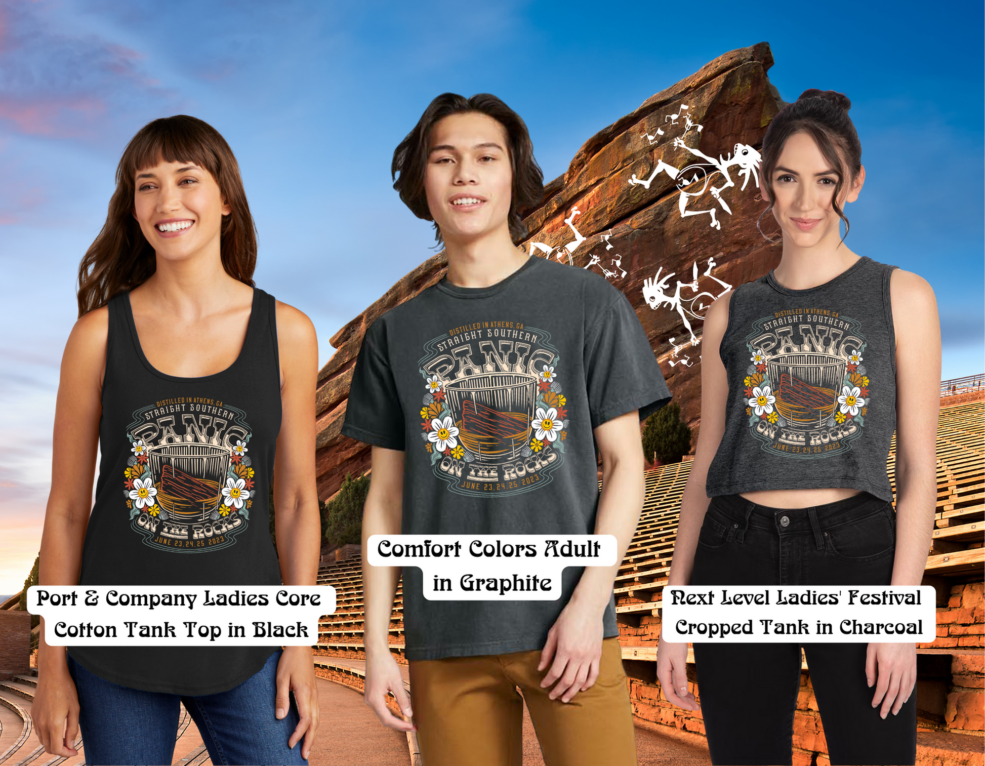 Panic On the Rocks 2023 Lot T-Shirt - Magic & Glory Widespread